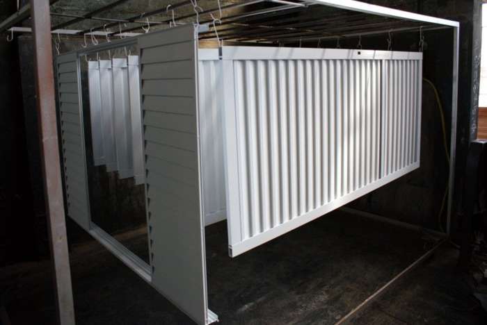 Carrinho pronto para entrar na Estufa