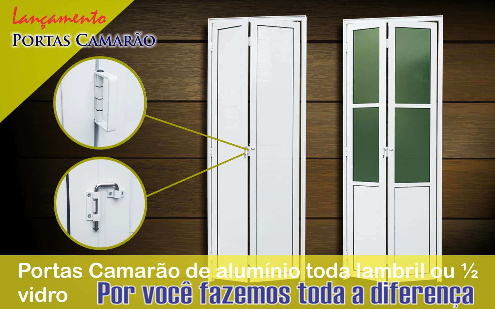 Novas Portas camarão em Alumínio