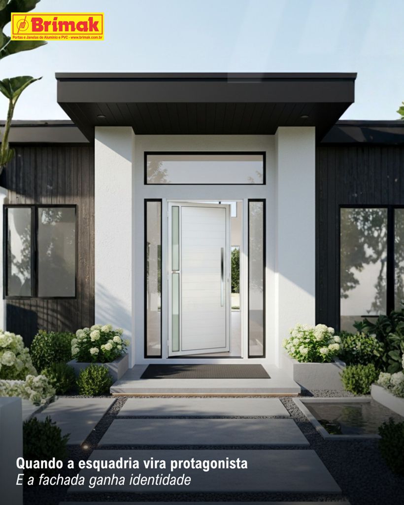 Fachadas elegantes com Esquadrias Brimak