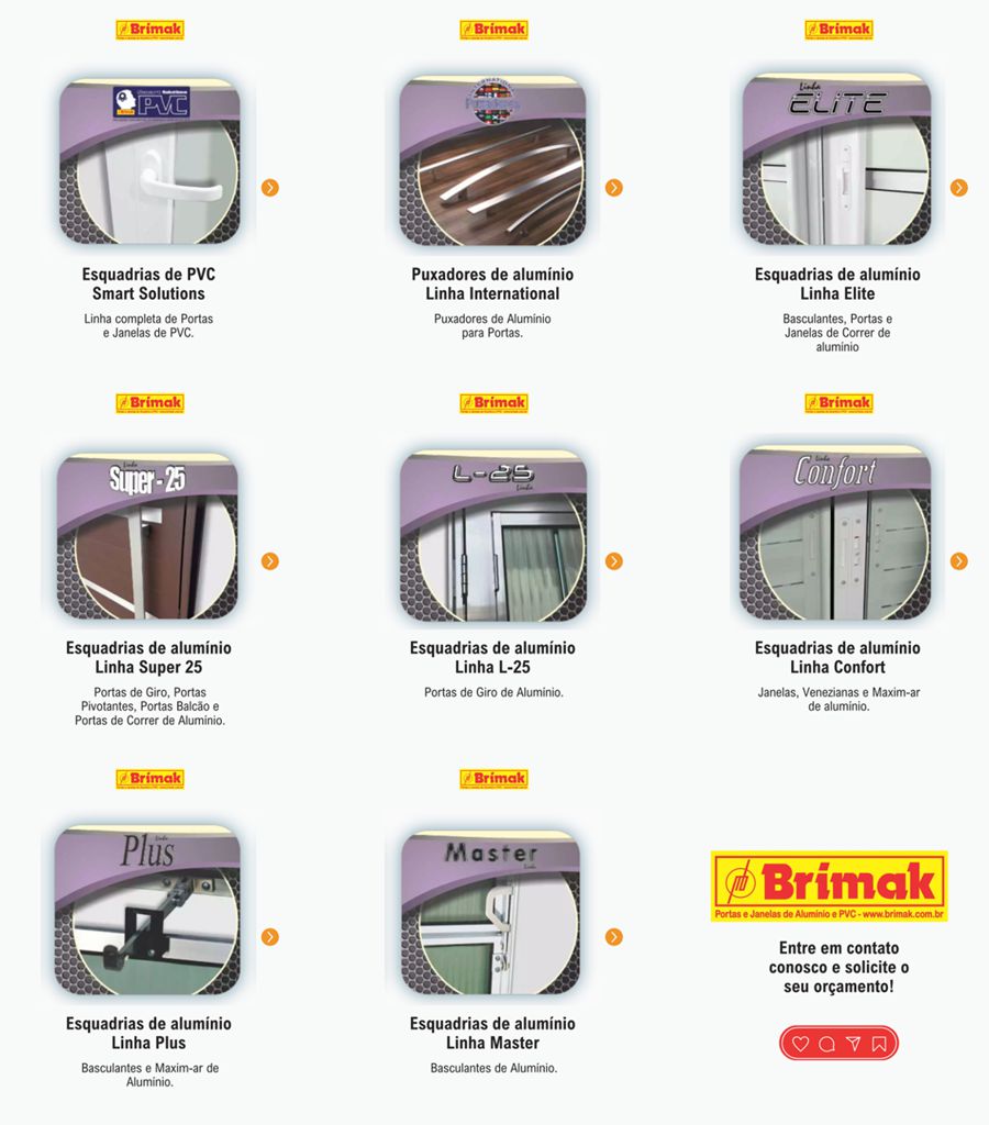 Linhas de Produtos BRIMAK