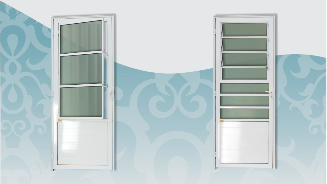 Portas Lambril com Grade e Lambril com Basculante