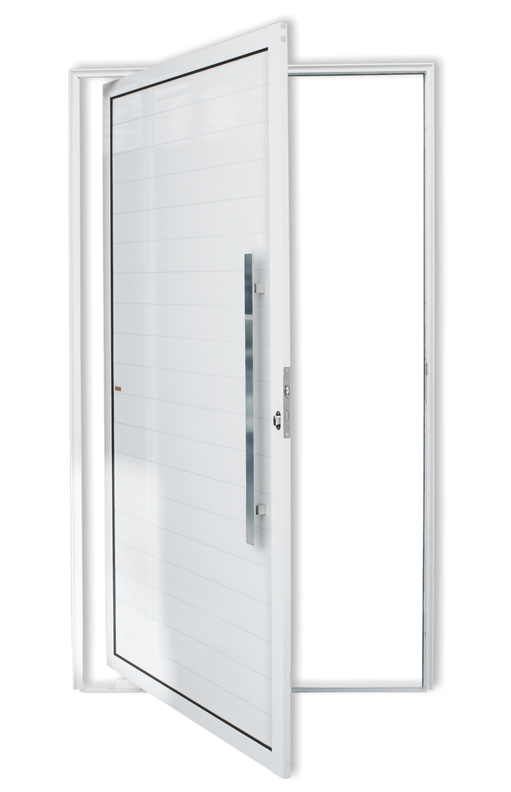 Porta Pivotante de Alumínio Lambril c/Puxador Linha Super-25 branco