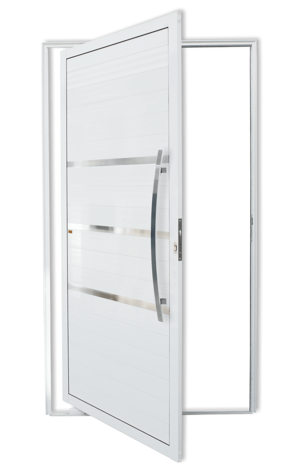 Porta Pivotante de Alumínio Evolution c/Puxador Linha Super-25 branco