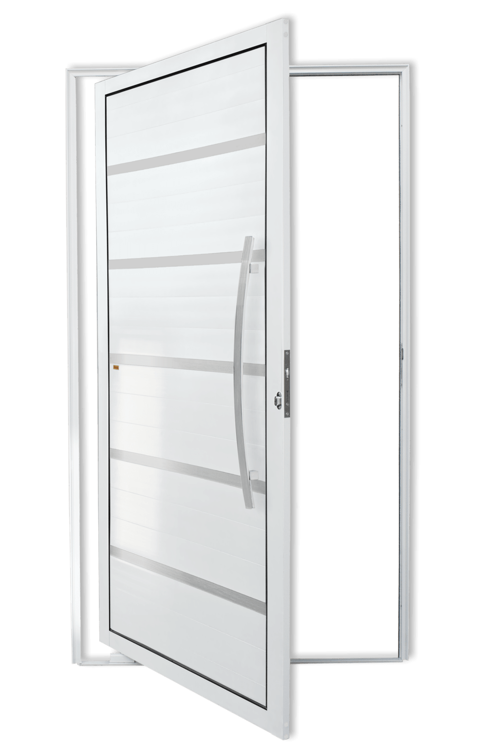 Porta Pivotante de Alumínio Premium c/Puxador Linha Super-25 branco