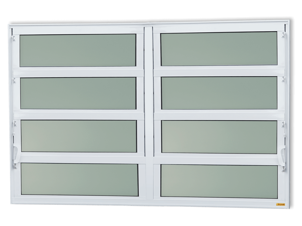 Basculante de Alumínio Elite 2 seções (2F+6M) branco