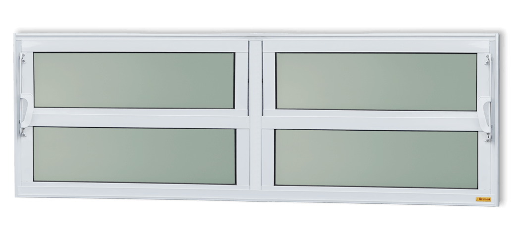 Basculante de Alumínio Elite 2 seções (2F+2M) branco