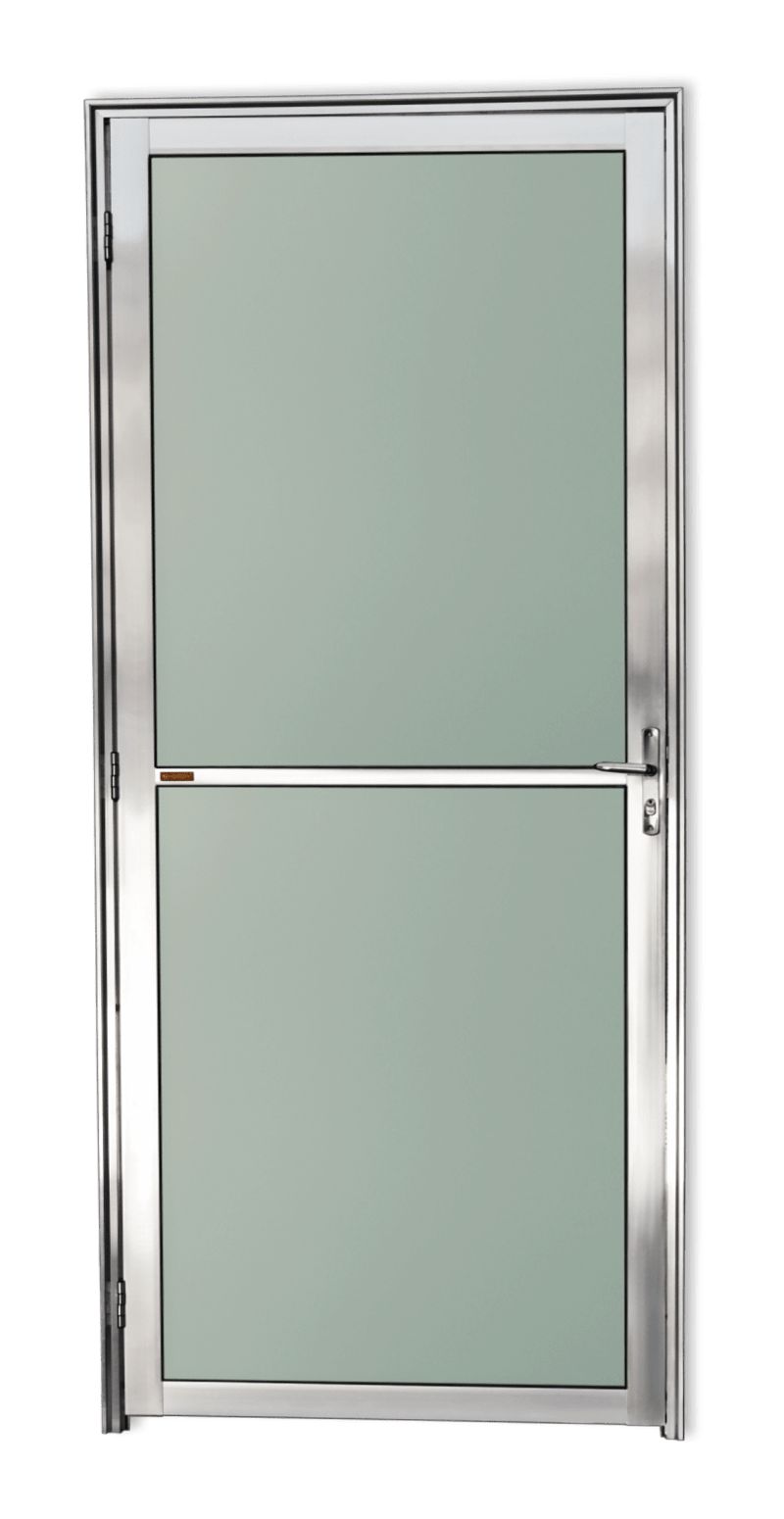 Porta de Alumínio Vidrão Linha Super-25 brilhante