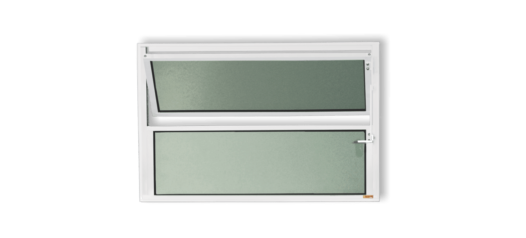 Basculante de Alumínio Plus 1 seção (1F+1M) Branco