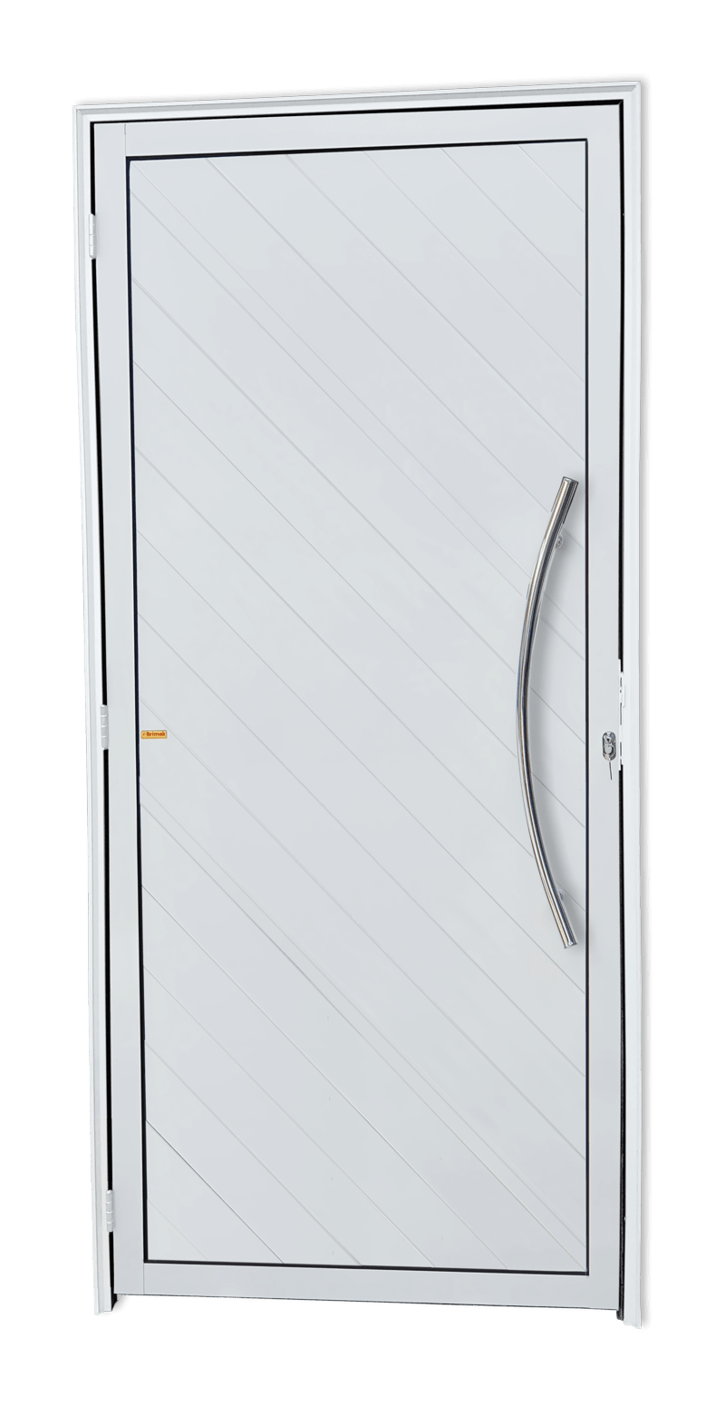Porta de Alumínio Savana c/Puxador Linha Super-25 branco