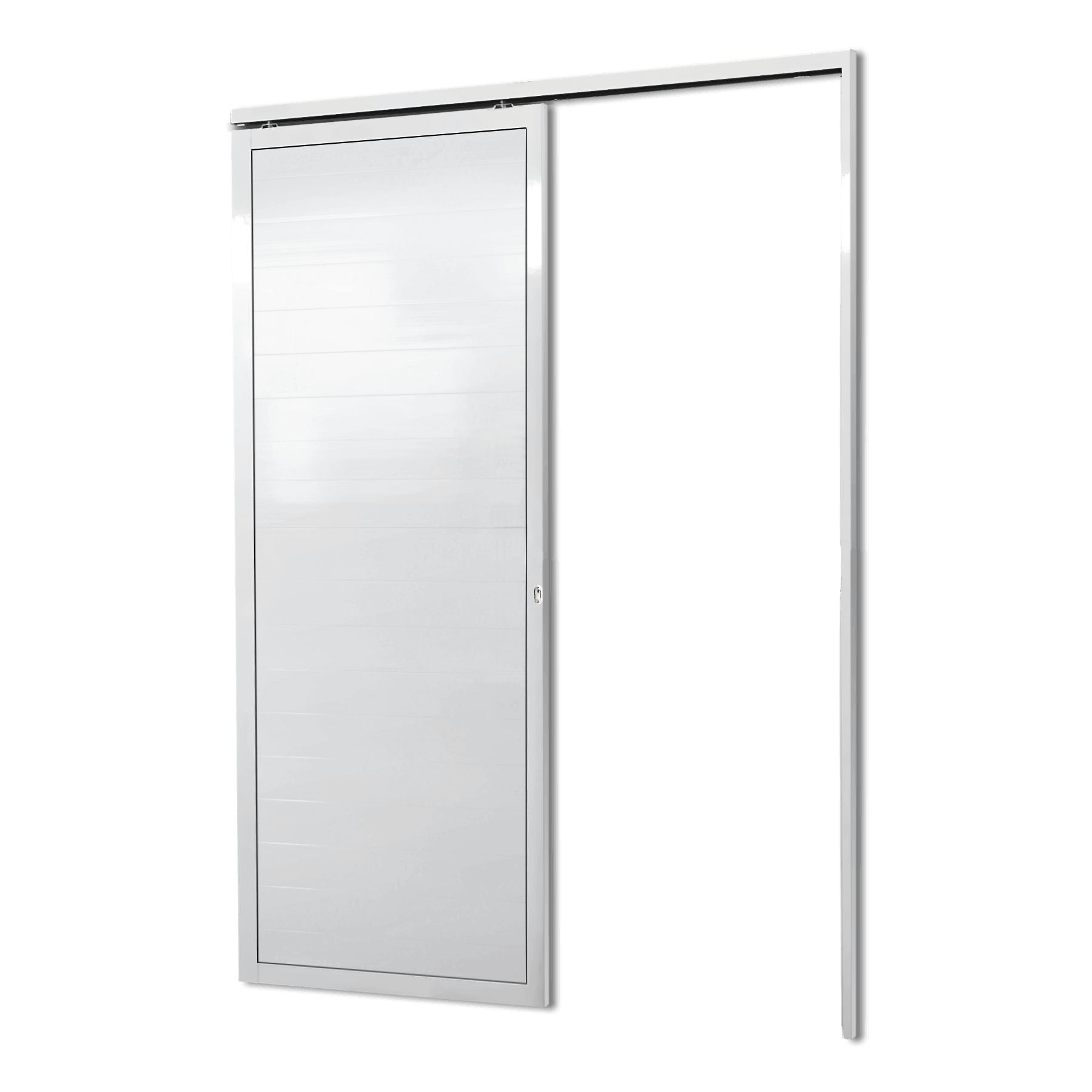 Porta de Alumínio Suspensa Lambril Linha L-25 Branco
