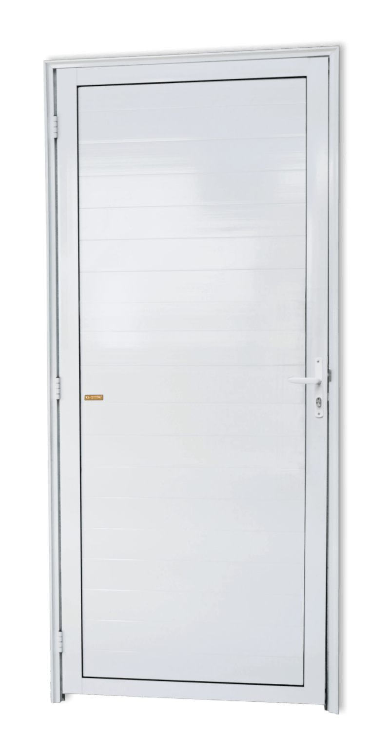 Porta de Alumínio Lambril Linha Super-25 branco