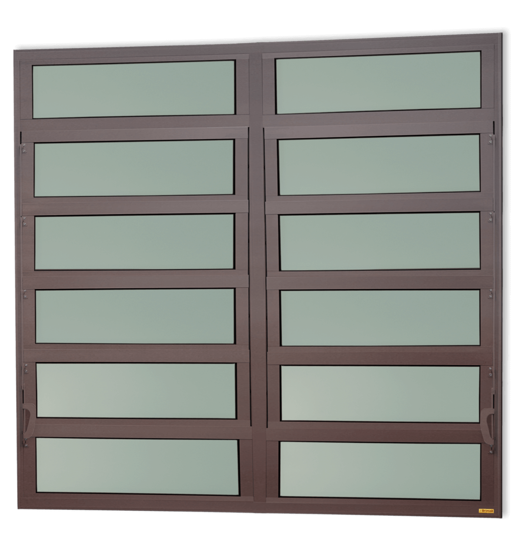 Basculante de Alumínio Elite 2 seções (4F+8M) corten