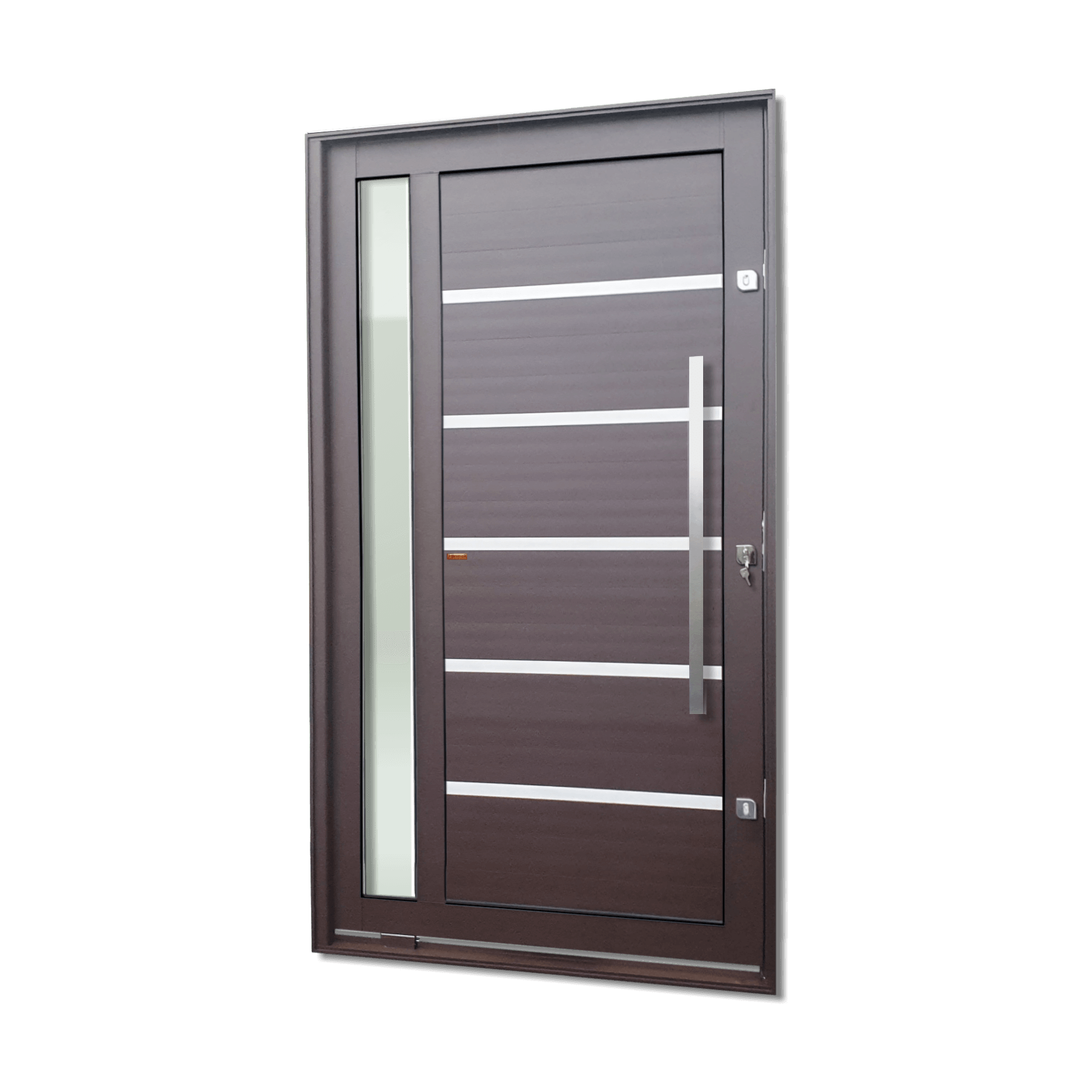 Porta Pivotante de Alumínio Miraggio c/Puxador Linha Elite corten