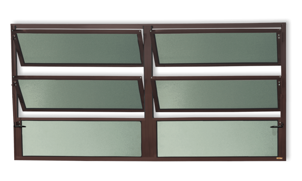 Basculante de Alumínio Plus 2 seções (2F+4M) corten
