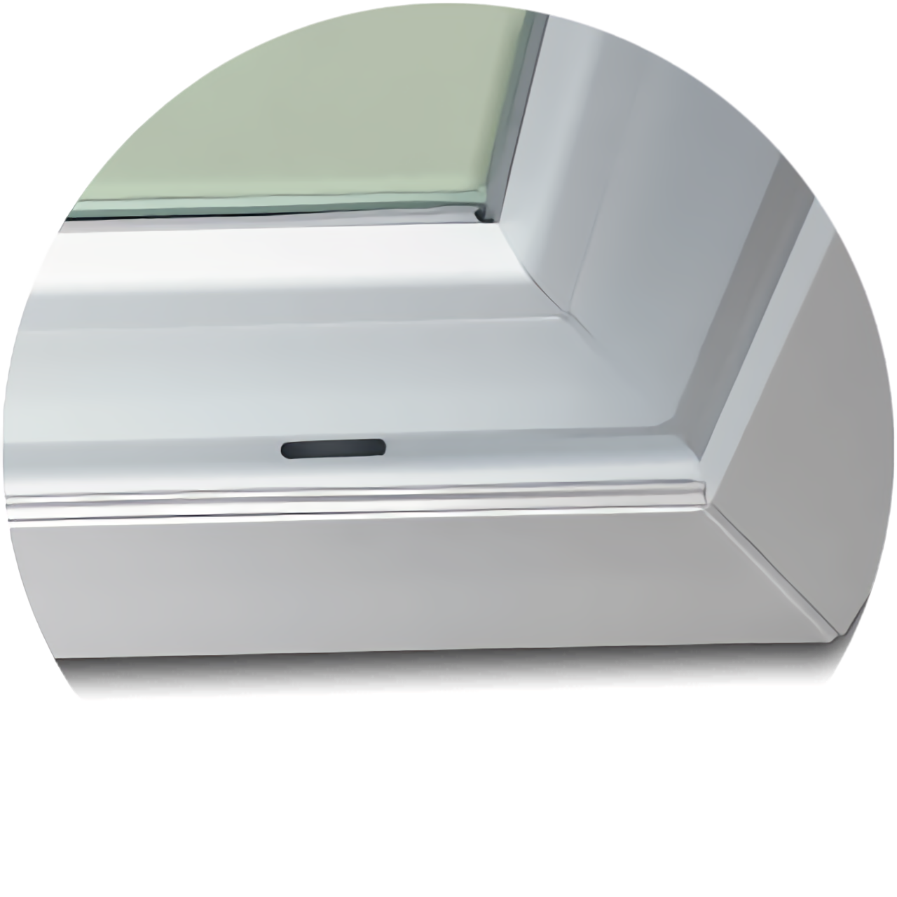 detalhe do canal de drenagem e descompressão das janelas de PVC