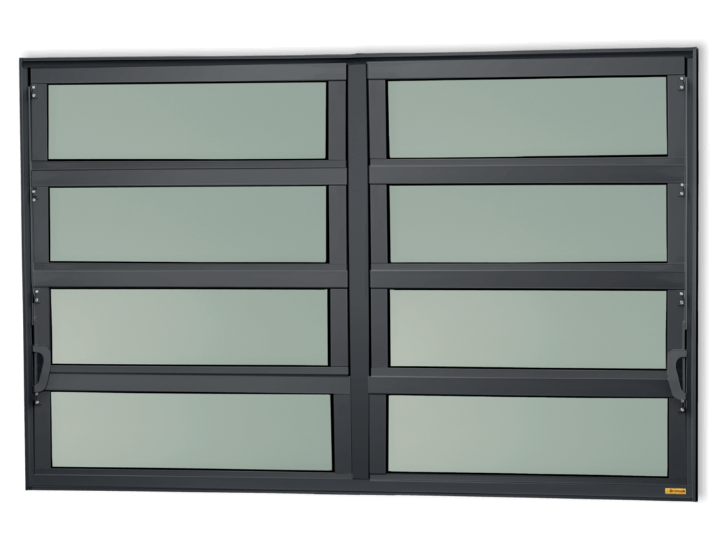 Basculante de Alumínio Elite 2 seções (2F+6M) preto