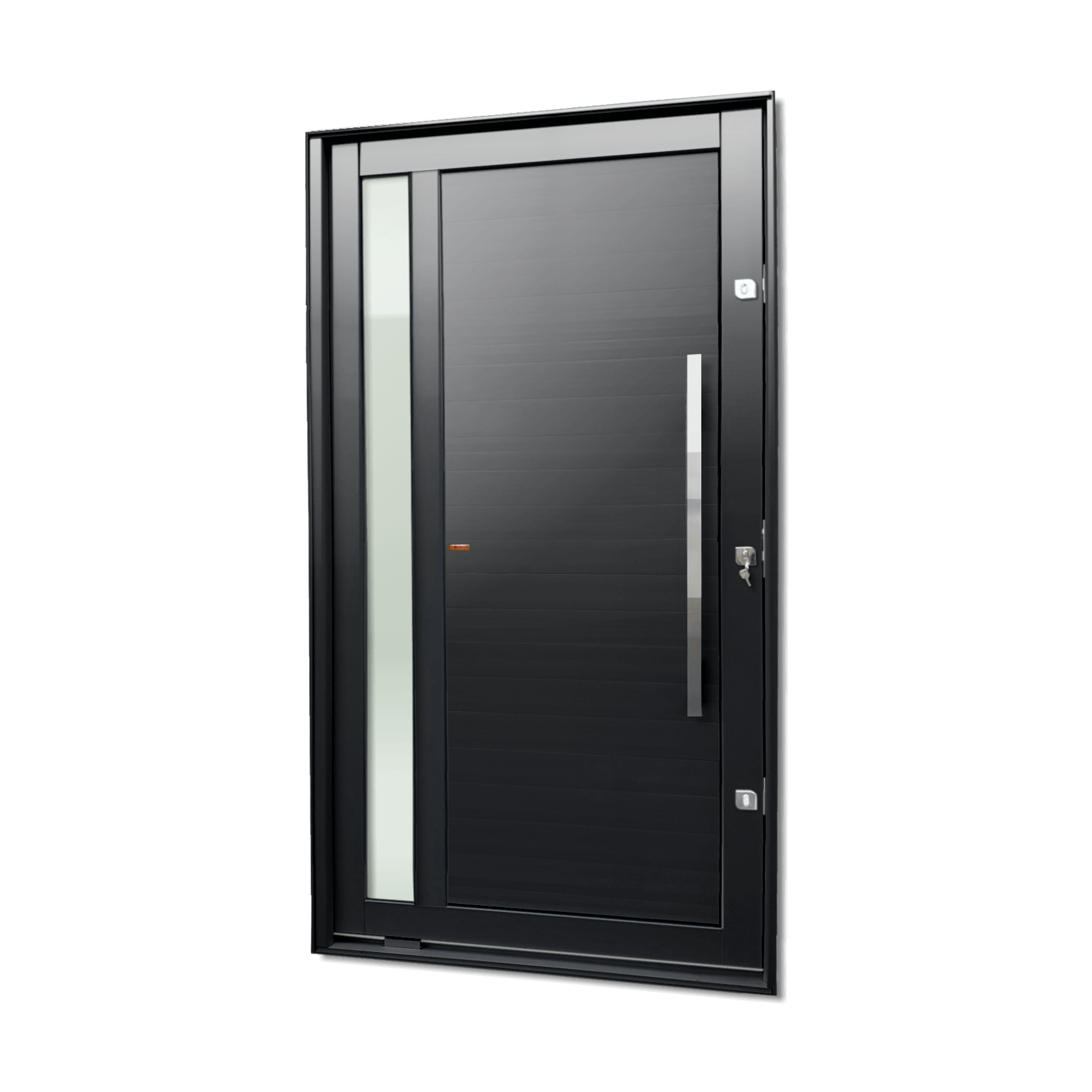 Porta Pivotante de Alumínio Visione c/Puxador Linha Elite Preto