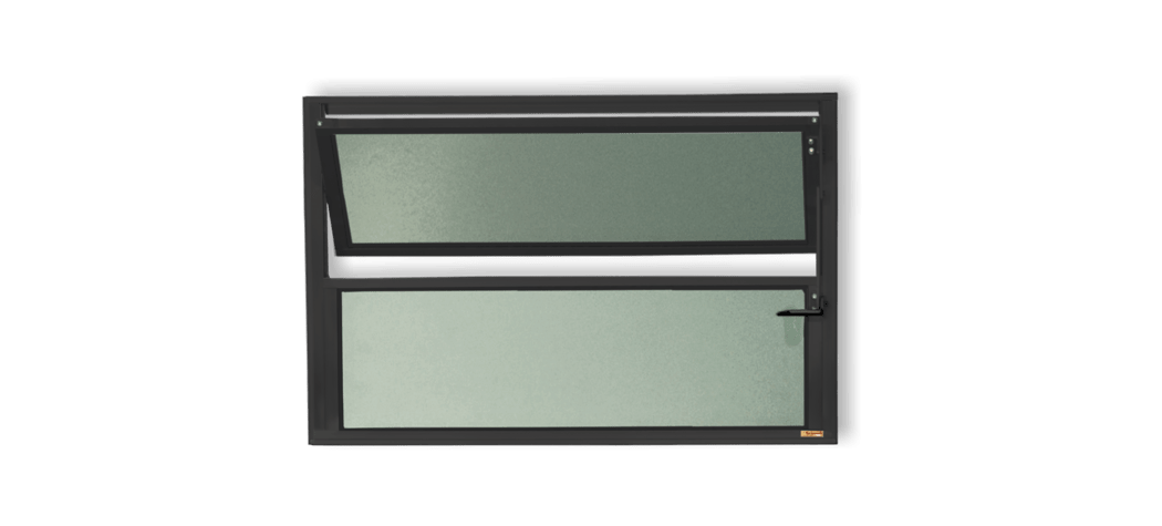 Basculante de Alumínio Plus 1 seção (1F+1M) Preto