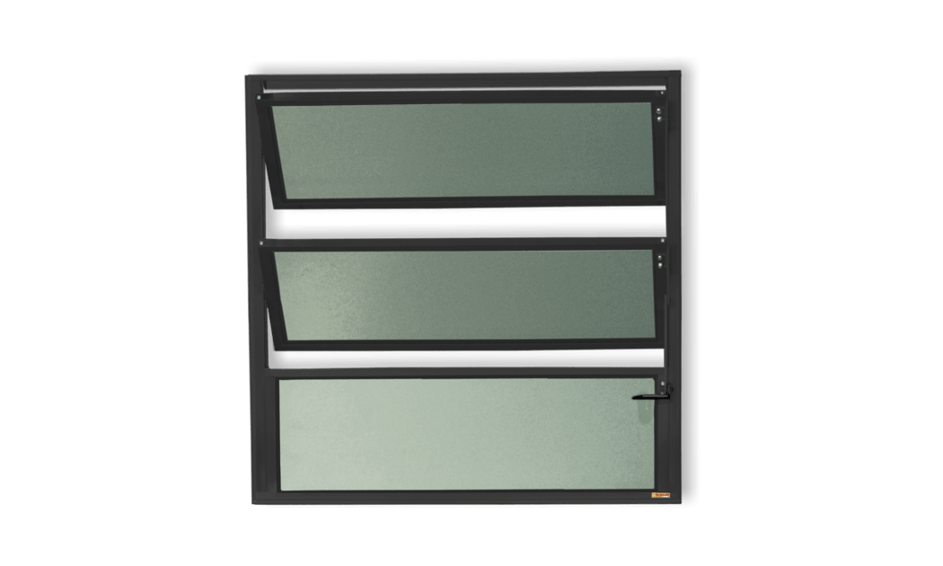 Basculante de Alumínio Plus 1 seção (1F+2M) preto