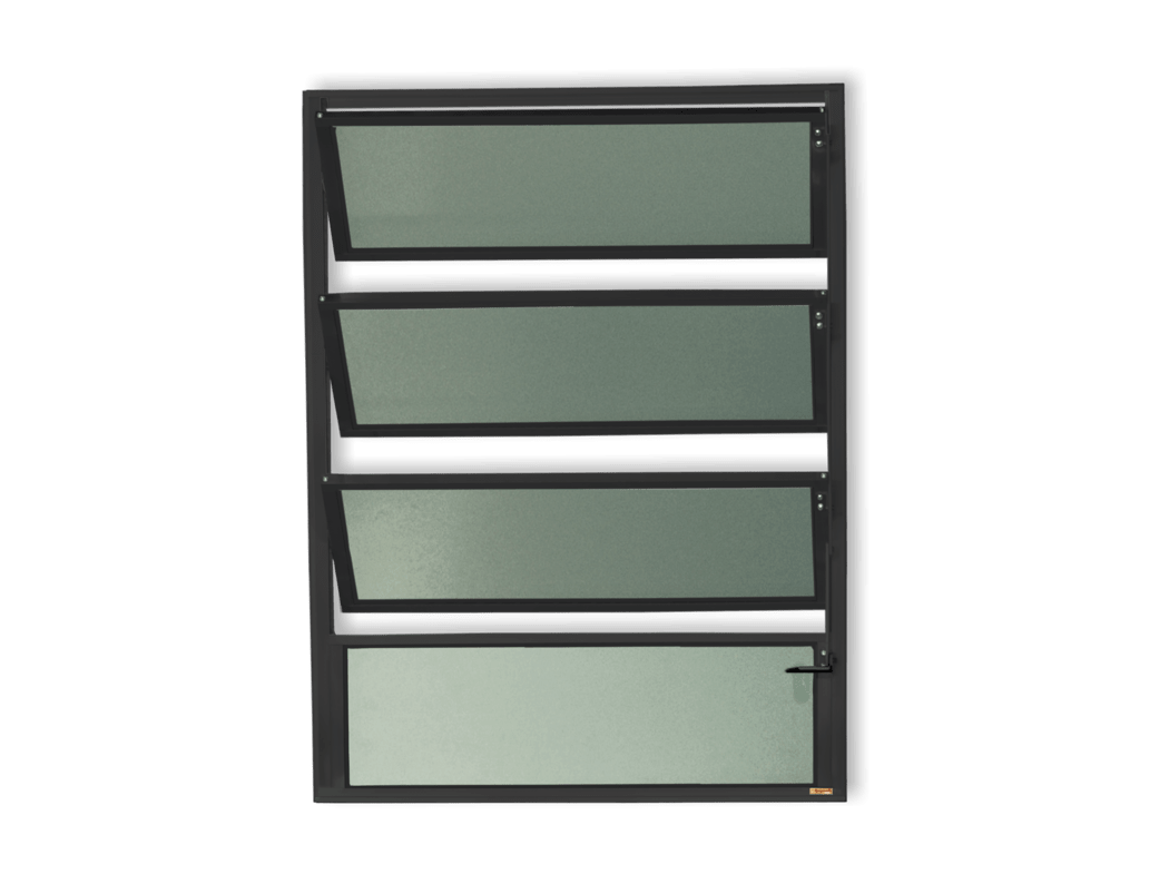 Basculante de Alumínio Plus 1 seção (1F+3M) preto