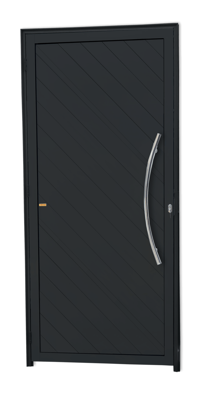Porta de Alumínio Savana c/Puxador Linha Super-25 preto