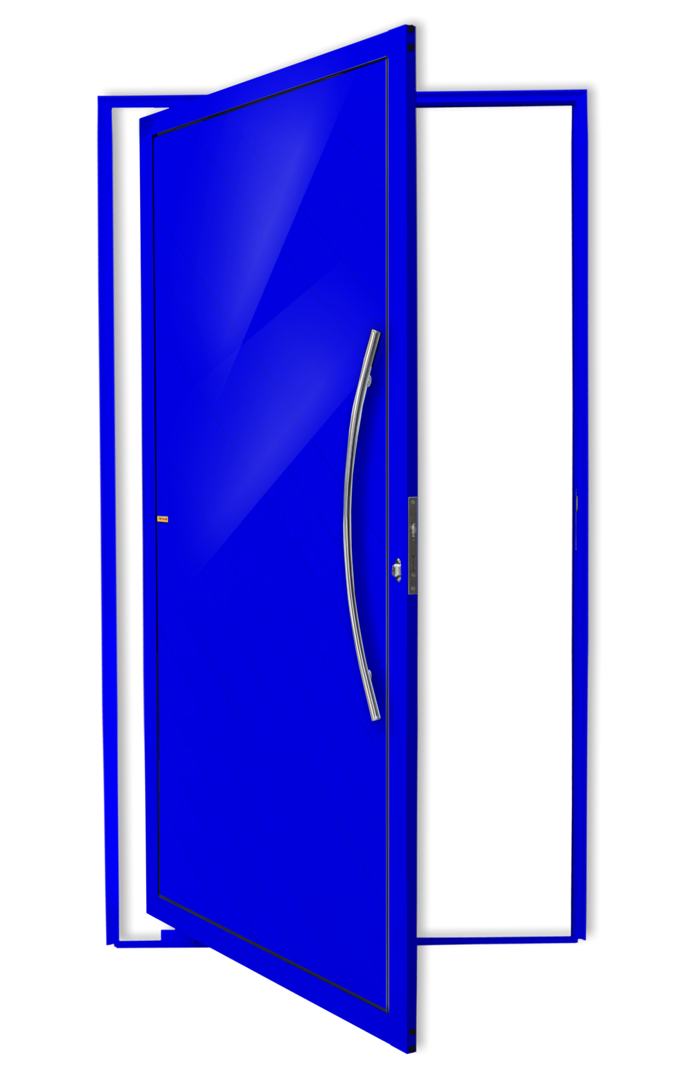 Porta Pivotante de Alumínio Savana c/Puxador Linha Super-25 Azul