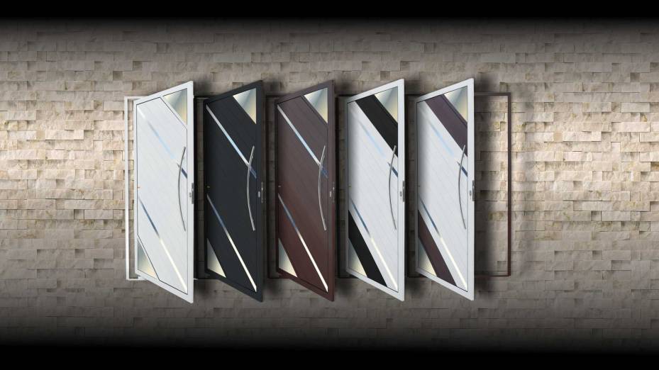 Porta pivotante de alumínio super 25