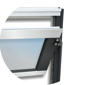 detalhe canto superior com a bascula aberta Mix Preto