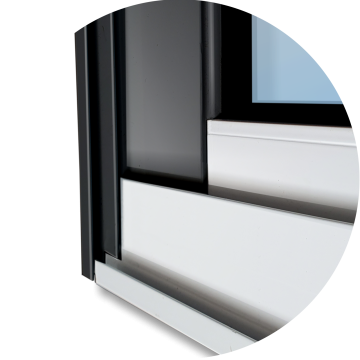 detalhe do canto inferior da janela Mix Preto