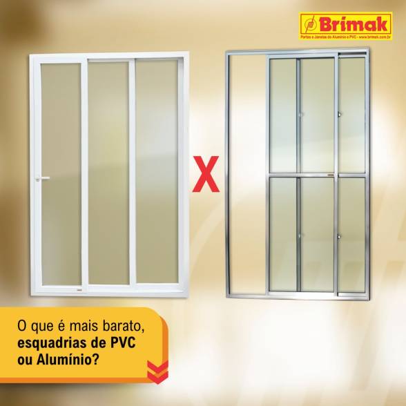 Esquadrias de Alumínio x PVC