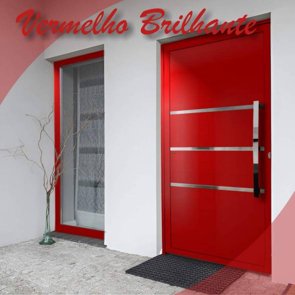 Porta Alumínio Vermelha