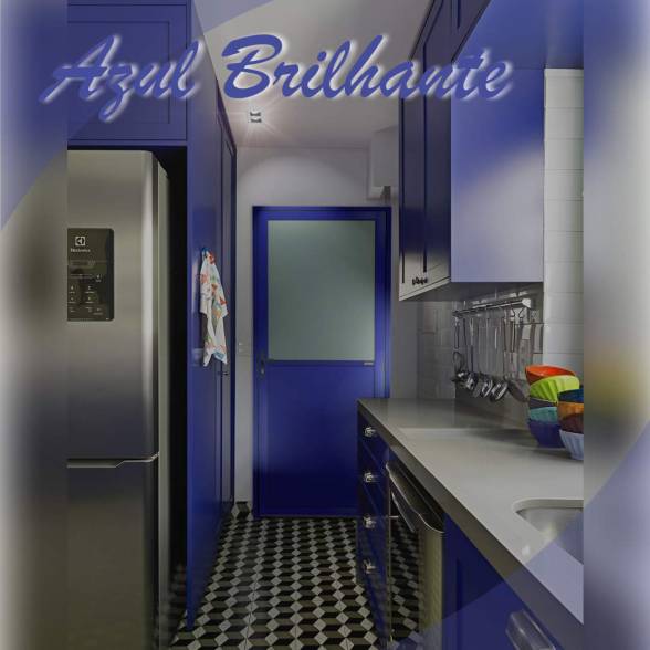 Porta Alumínio Azul