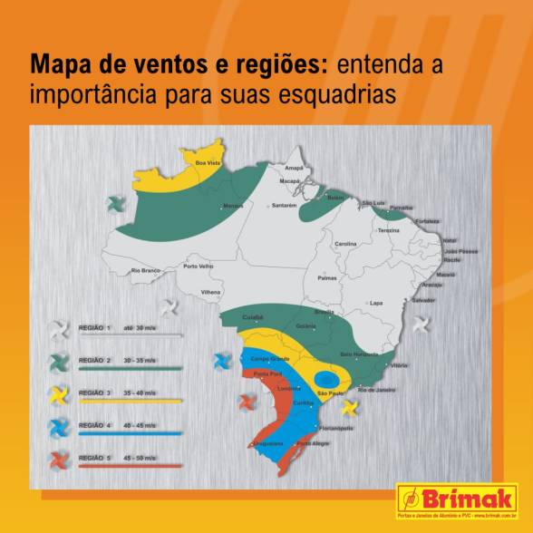 Isopleta de Ventos e Regiões