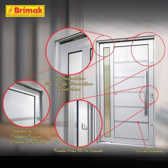 Porta Miraggio Branca Linha Elite