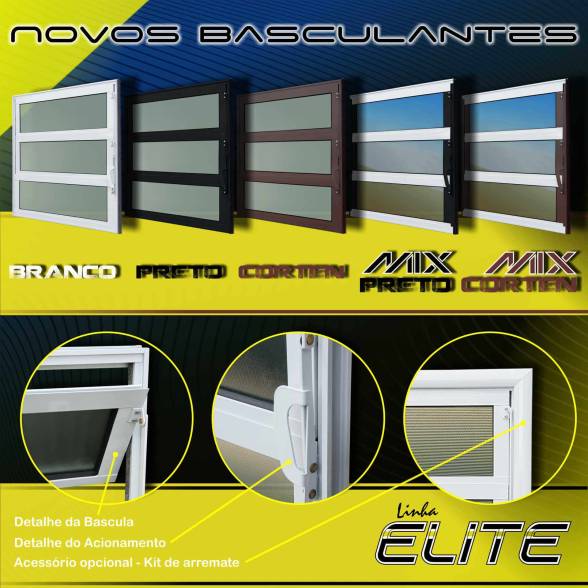 Novos Basculantes linha Elite