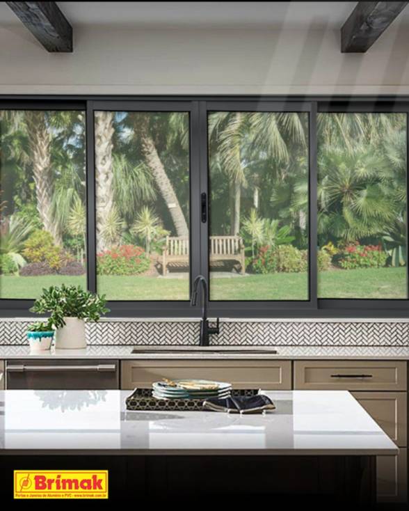 Janela 4 Folhas de Alumínio